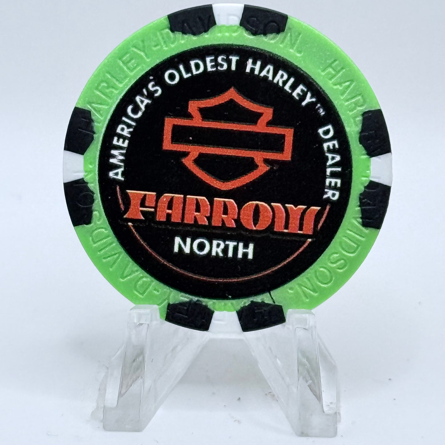 Harley-Davidson - Farrow North (A.D.) Sunbury Ohio Series 2 Advertising Chips