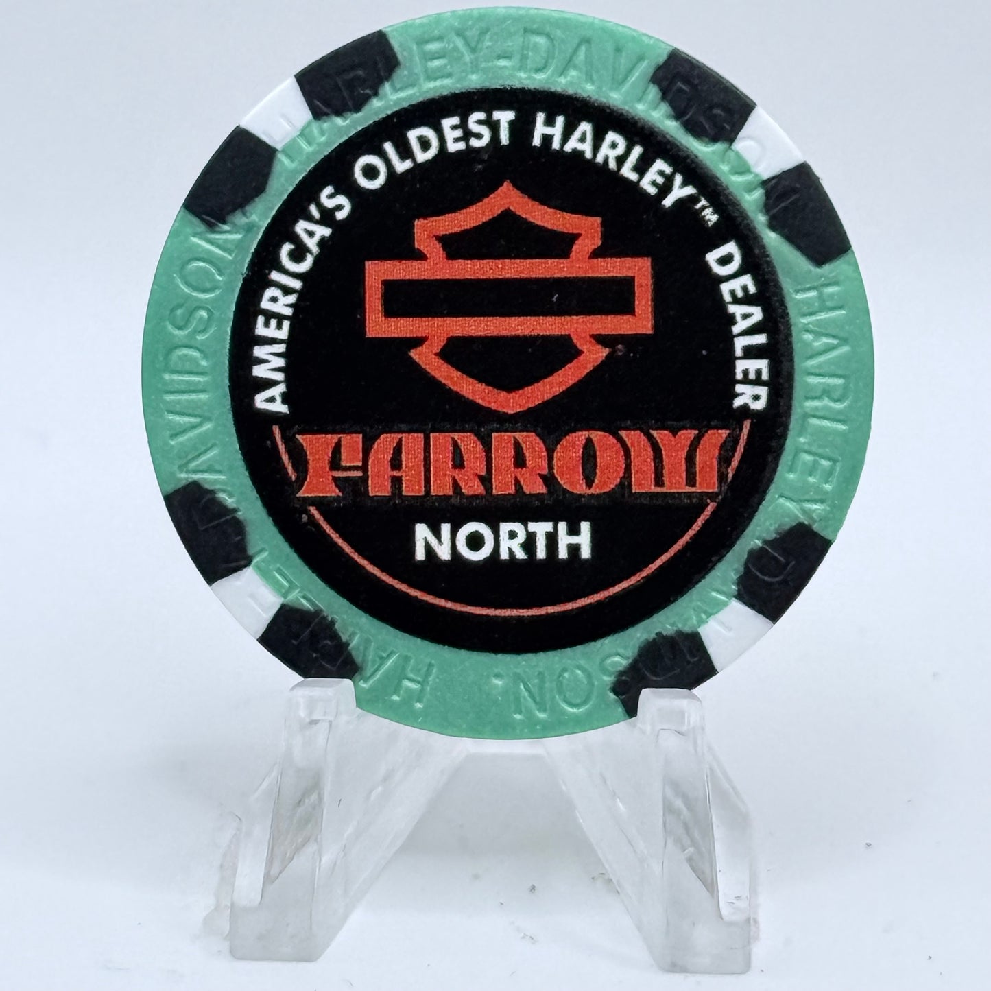 Harley-Davidson - Farrow North (A.D.) Sunbury Ohio Series 2 Advertising Chips