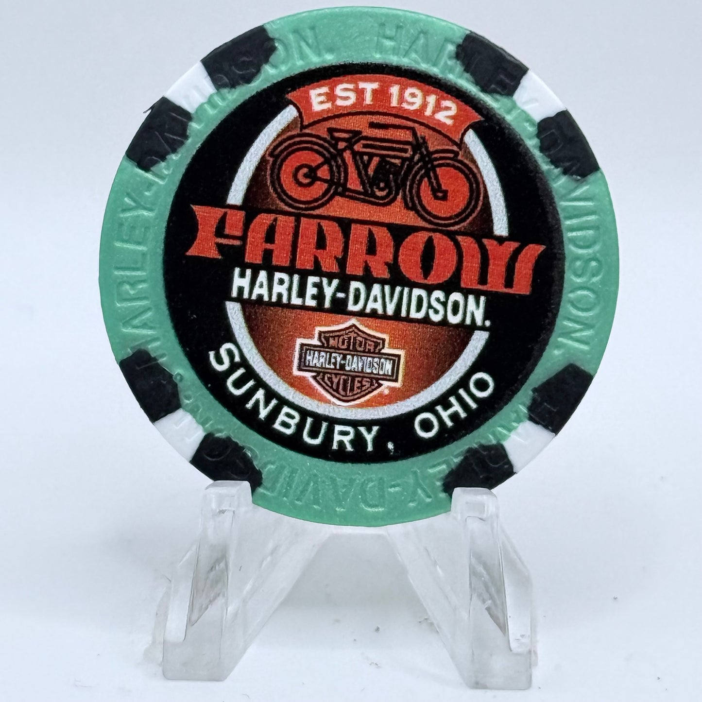 Harley-Davidson - Farrow North (A.D.) Sunbury Ohio Series 2 Advertising Chips