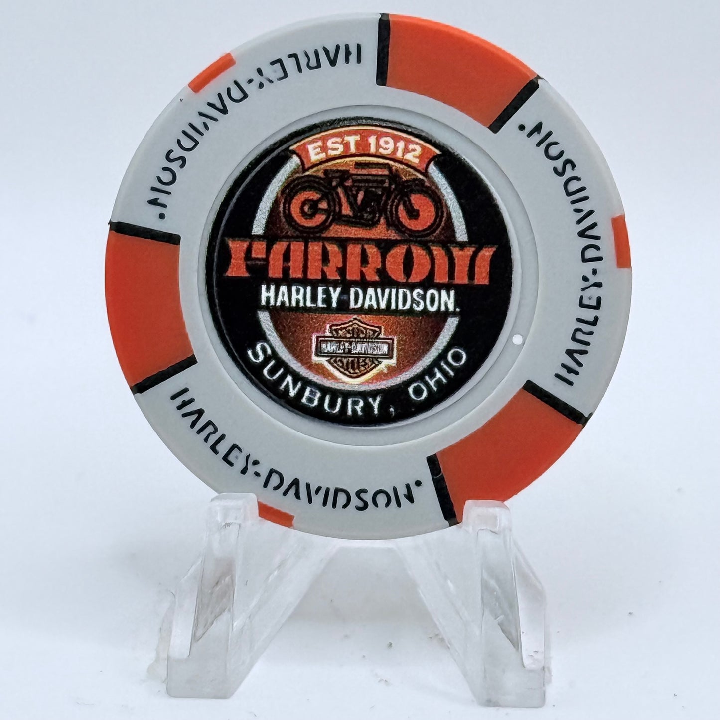 Harley-Davidson - Farrow North (A.D.) Sunbury Ohio Series 2 Advertising Chips