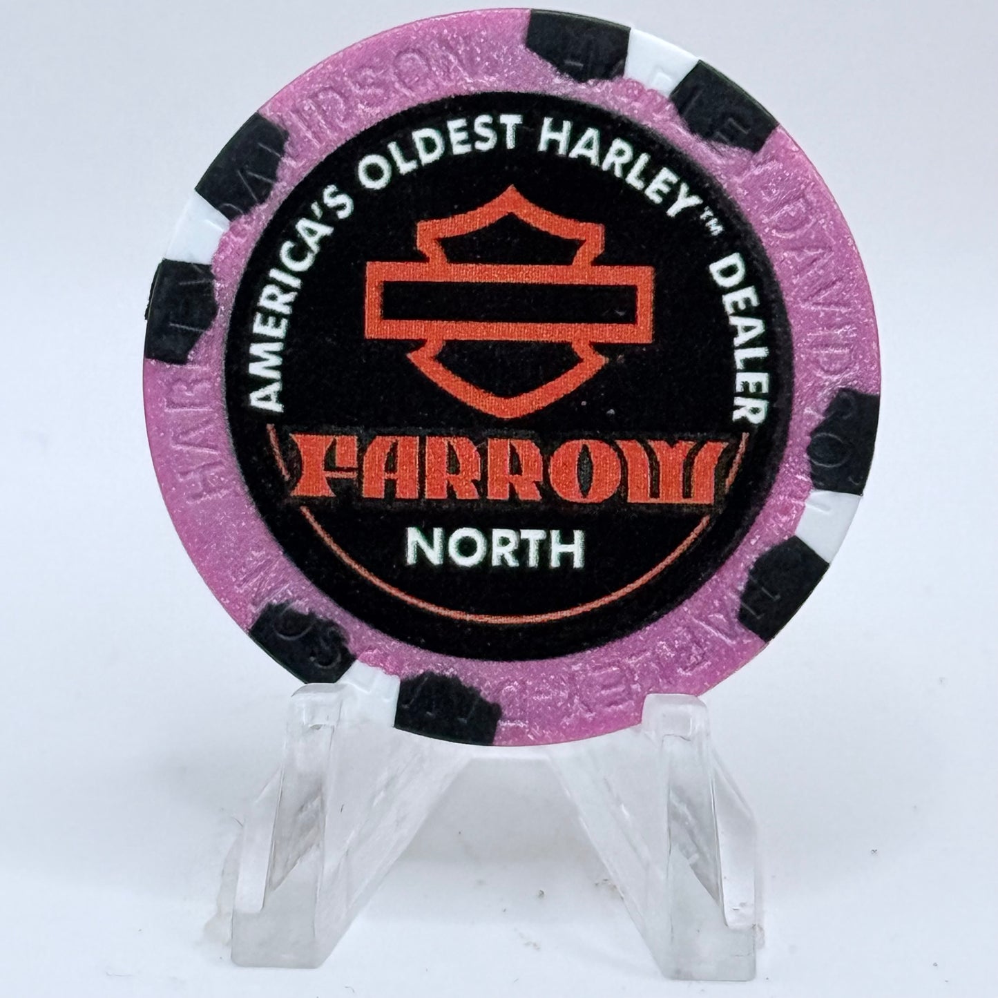 Harley-Davidson - Farrow North (A.D.) Sunbury Ohio Series 2 Advertising Chips