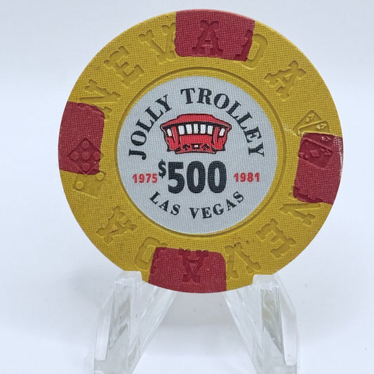 Jolly Trolley Las Vegas Nevada 1993 Series 1 LE $500 Borland Imitation Chip N6004