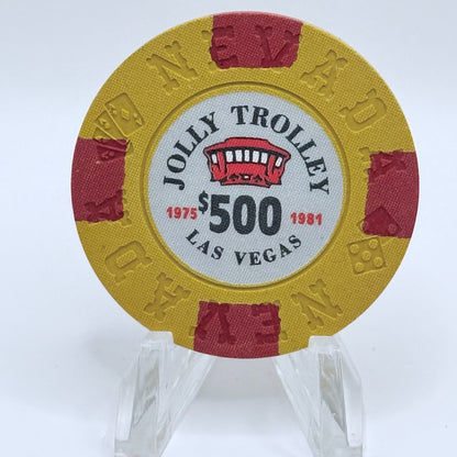 Jolly Trolley Las Vegas Nevada 1993 Series 1 LE $500 Borland Imitation Chip N6004