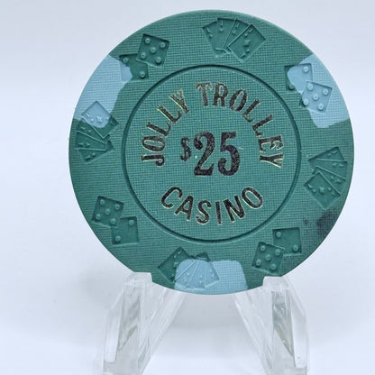 Jolly Trolley Las Vegas Nevada 1990s $25 Casino Chip N1813