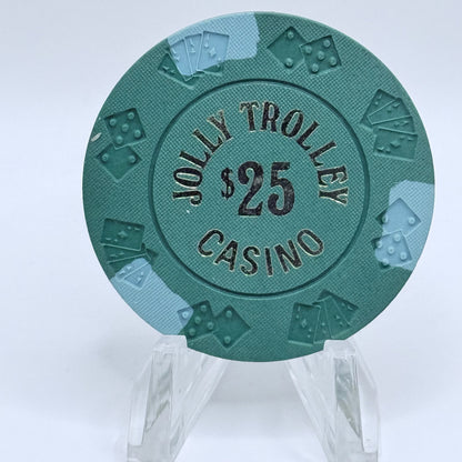 Jolly Trolley Las Vegas Nevada 1990s $25 Casino Chip N1813