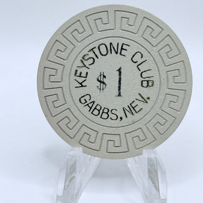 Keystone Club Gabbs Nevada 1963 $1 Casino Chip N6829