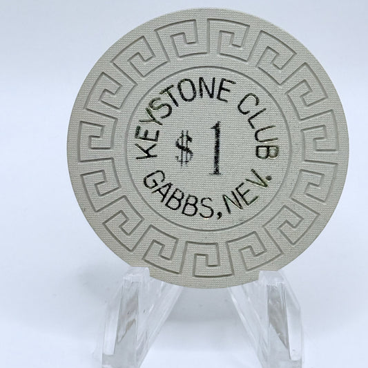 Keystone Club Gabbs Nevada 1963 $1 Casino Chip N6829