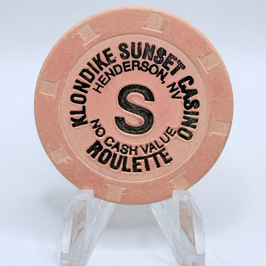 Klondike Sunset Henderson Nevada 1999 Series 2 Peach Roulette Casino Chip V7049
