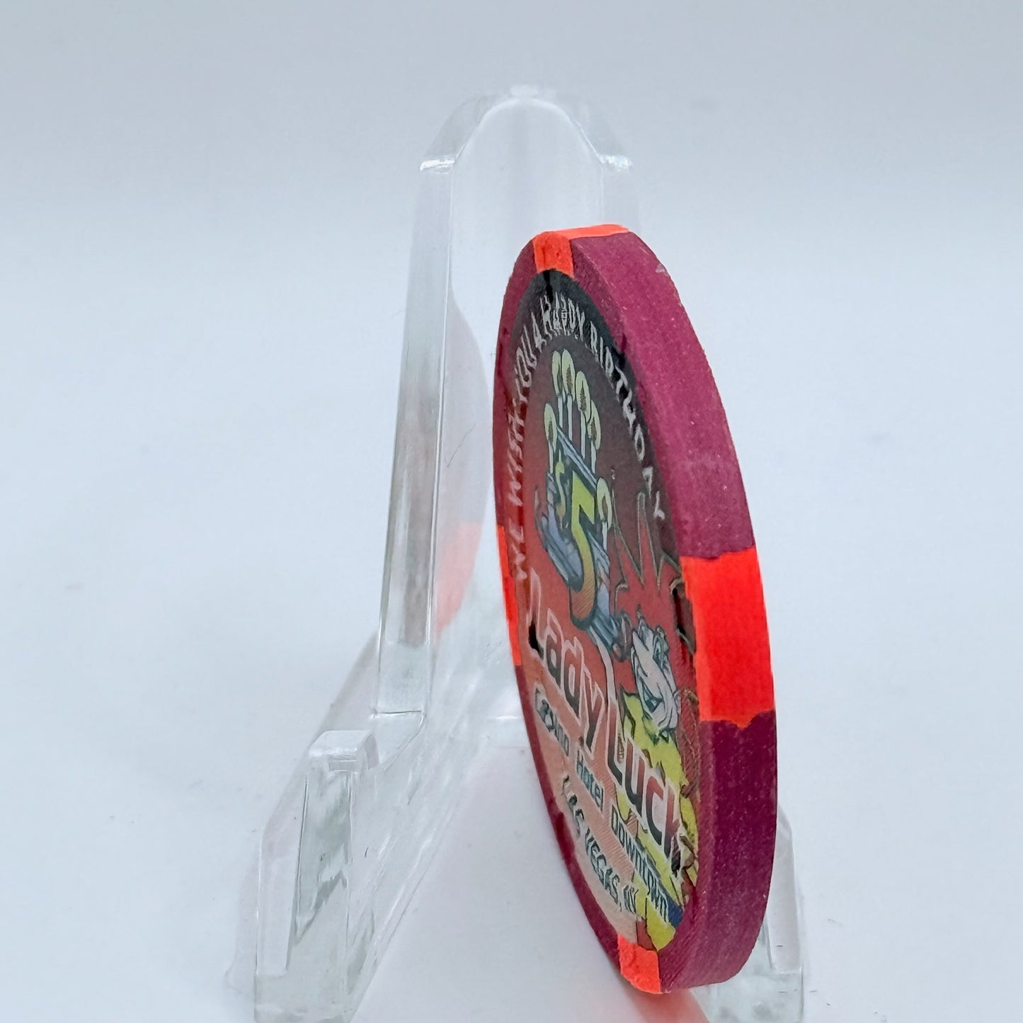 Lady Luck Las Vegas Nevada 1996 'Happy Birthday to You' LE $5 Casino Chip N8665