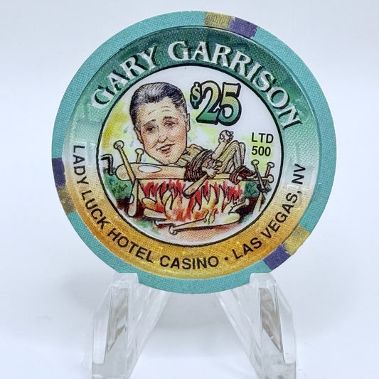 Lady Luck Las Vegas Nevada LE 'Gary Garrison' $25 Casino Chip V1034