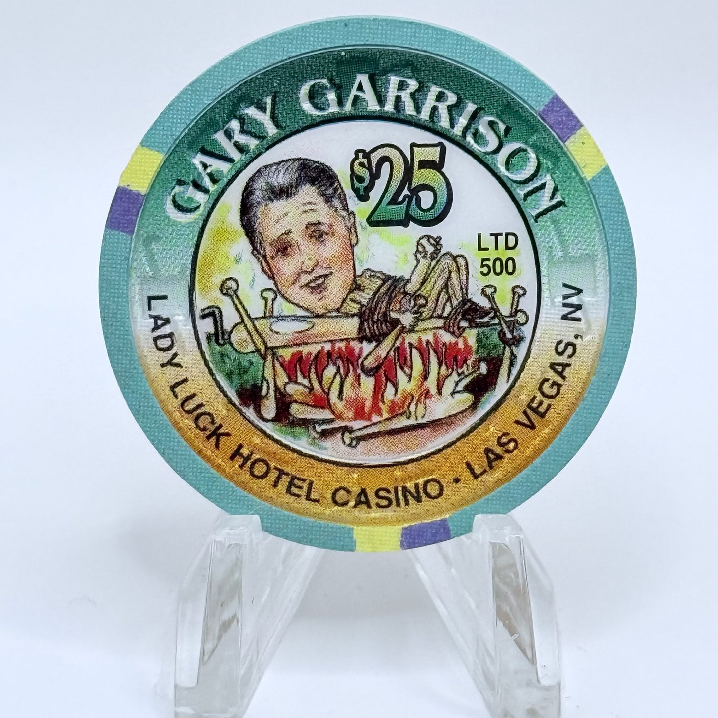 Lady Luck Las Vegas Nevada LE 'Gary Garrison' $25 Casino Chip V1034