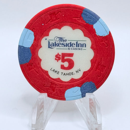 Lakeside Inn Lake Tahoe Nevada 1989 $5 Casino Chip N5212
