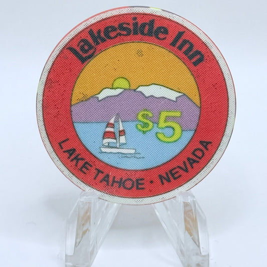 Lakeside Inn Lake Tahoe Nevada 1991 $5 Casino Chip N5211