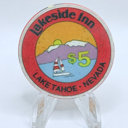 Lakeside Inn Lake Tahoe Nevada 1991 $5 Casino Chip N5211