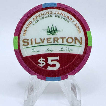 Silverton Las Vegas Nevada 2005 'Shady Grove Grand Opening' LE $5 Casino Chip E4716