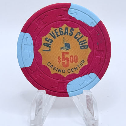 Las Vegas Club Las Vegas Nevada 1980s $5 Casino Chip N1848
