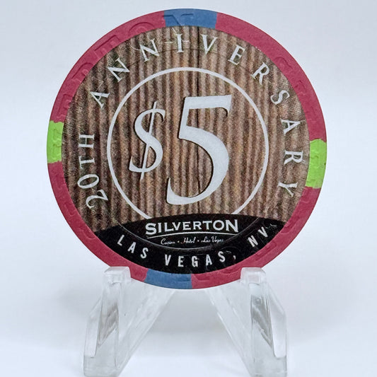 Silverton Las Vegas Nevada 2017 '20th Anniversary' LE $5 Casino Chip D2556
