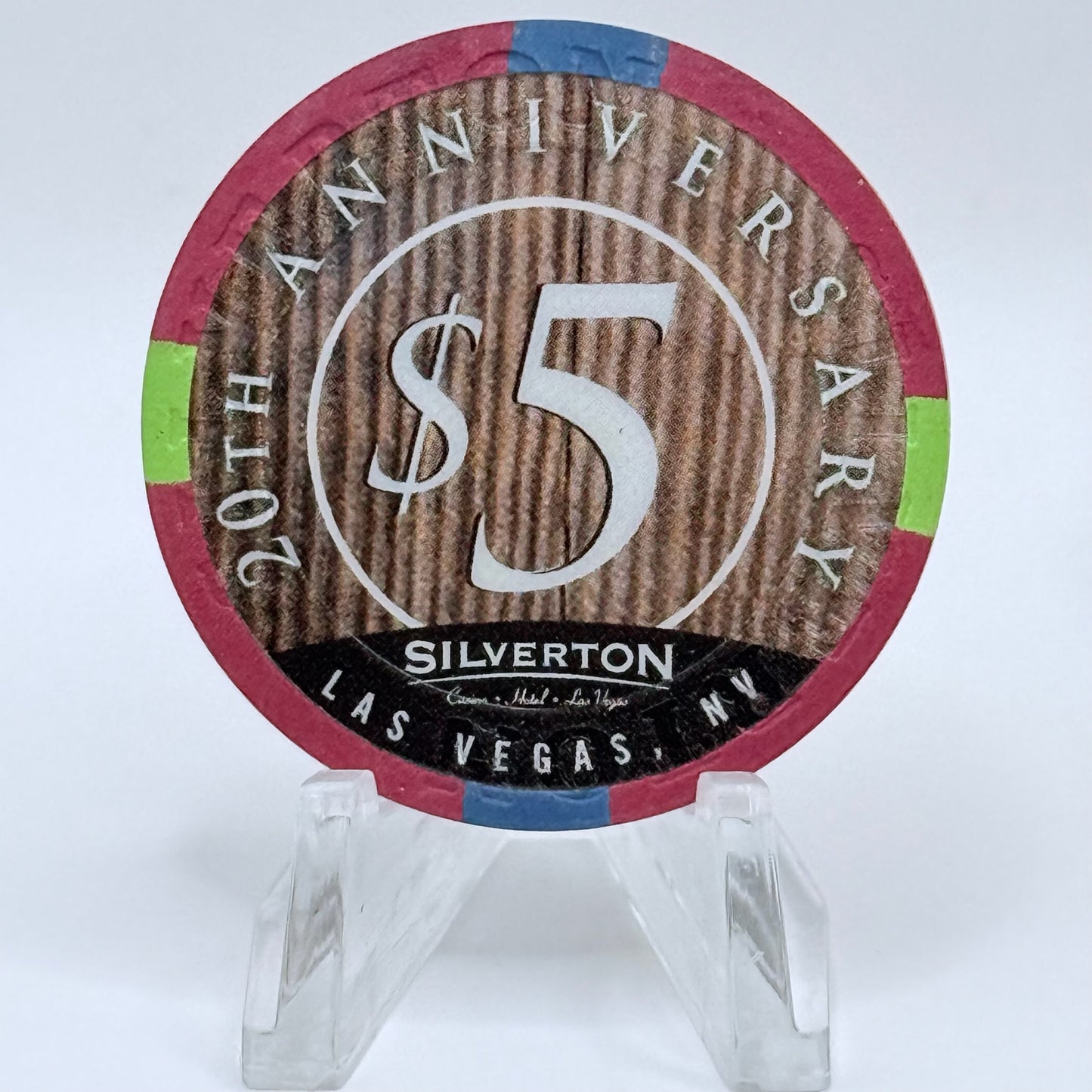 Silverton Las Vegas Nevada 2017 '20th Anniversary' LE $5 Casino Chip D2556