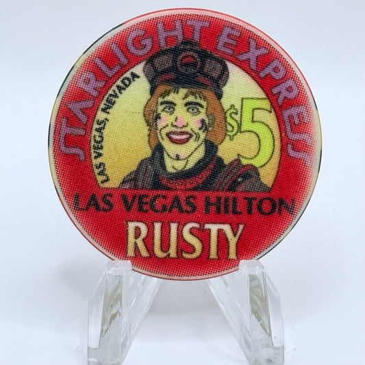 Las Vegas Hilton Las Vegas Nevada 1997 'Rusty' $5 Casino Chip N0636