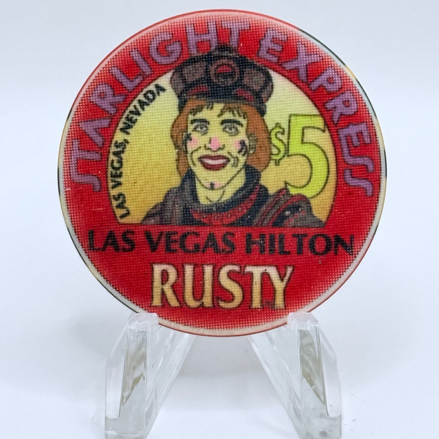 Las Vegas Hilton Las Vegas Nevada 1997 'Rusty' $5 Casino Chip N0636