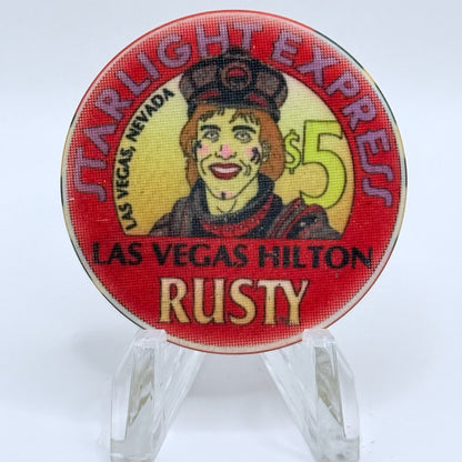 Las Vegas Hilton Las Vegas Nevada 1997 'Rusty' $5 Casino Chip N0636