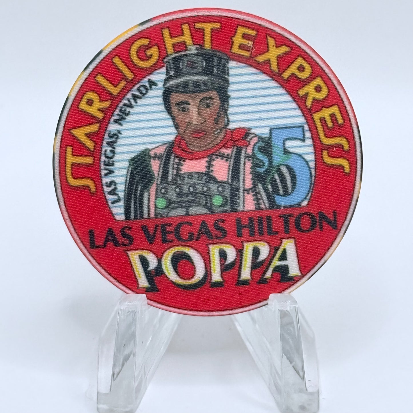 Las Vegas Hilton Las Vegas Nevada 1997 'Poppa' $5 Casino Chip N0635