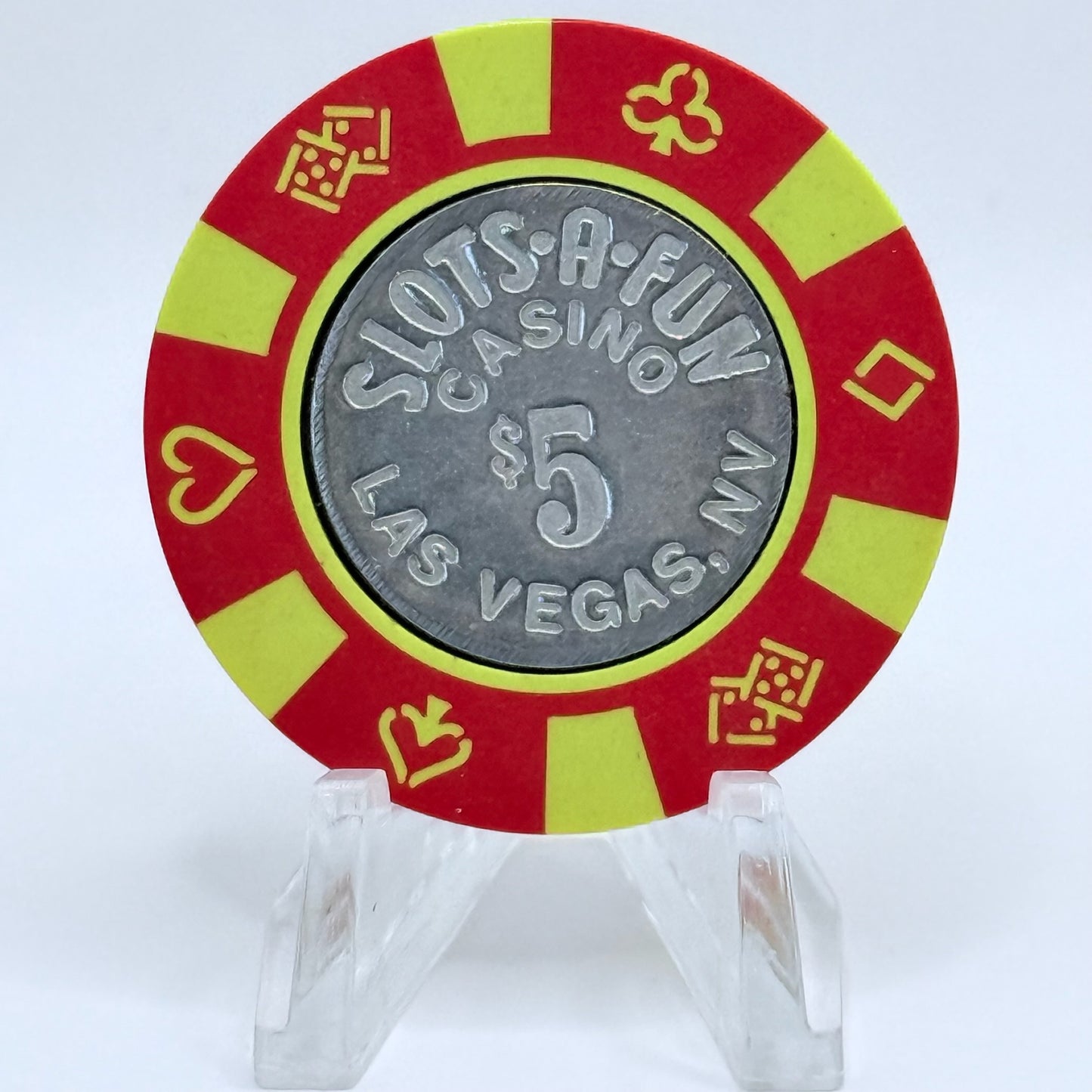 Slots-A-Fun Las Vegas Nevada 1990 $5 Casino Chip N2208