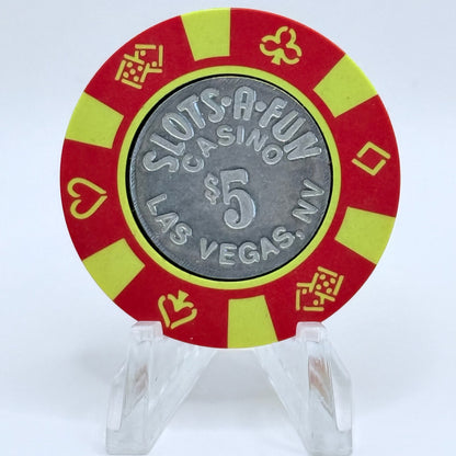 Slots-A-Fun Las Vegas Nevada 1990 $5 Casino Chip N2208