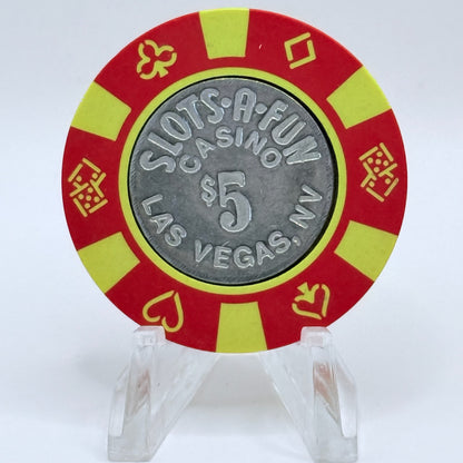 Slots-A-Fun Las Vegas Nevada 1990 $5 Casino Chip N2208