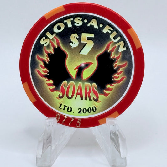 Slots-A-Fun Las Vegas Nevada 2000 'Soars' LE $5 Casino Chip E2570