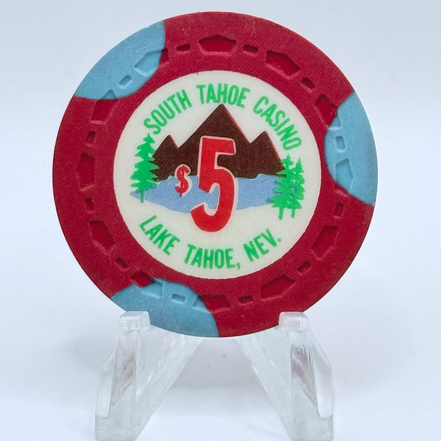 South Tahoe Casino Lake Tahoe Nevada 1965 $5 Casino Chip N5572
