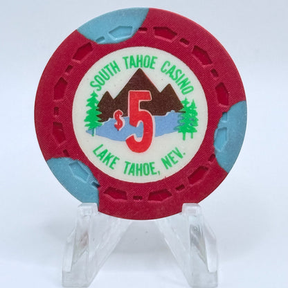 South Tahoe Casino Lake Tahoe Nevada 1965 $5 Casino Chip N5572