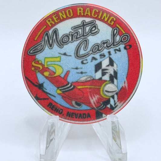 Monte Carlo Reno Nevada 1993 'Reno Air Racing' LE $5 Casino Chip N0626