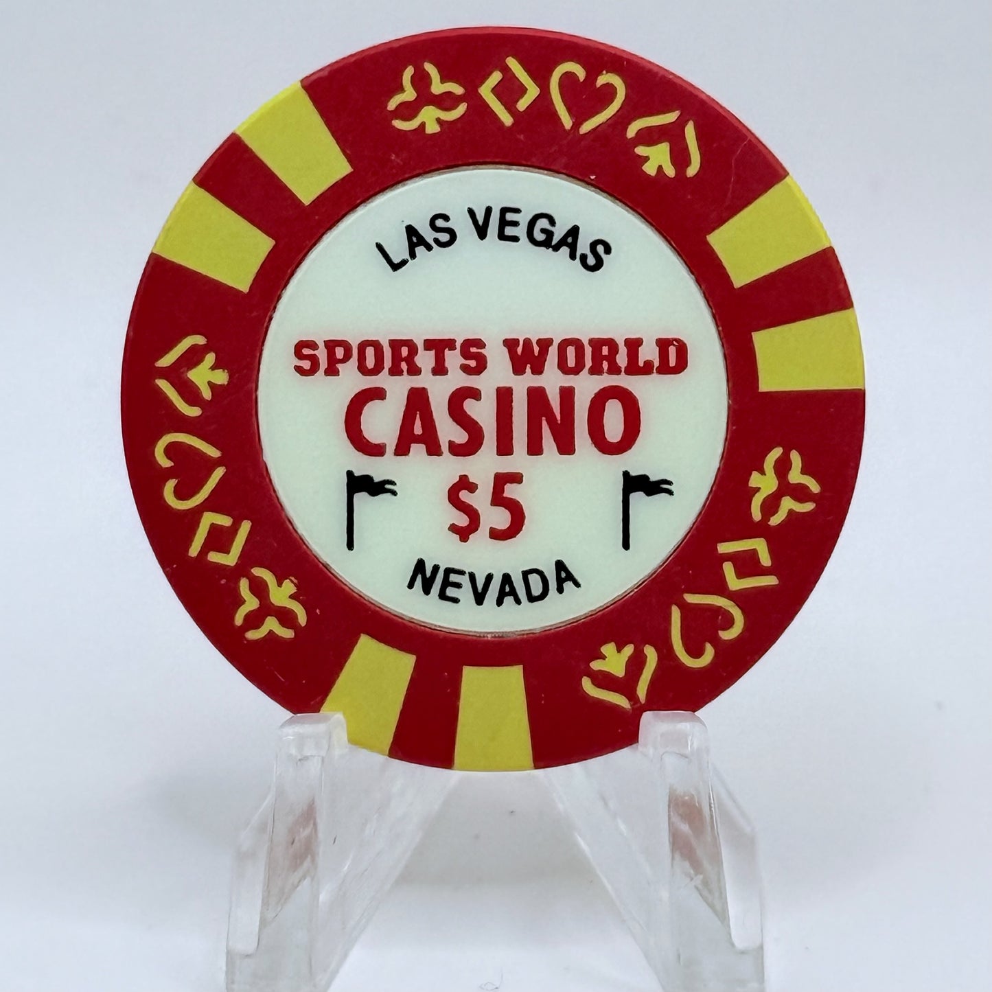 Sports World Casino Las Vegas Nevada 1998 $5 Casino Chip V3443