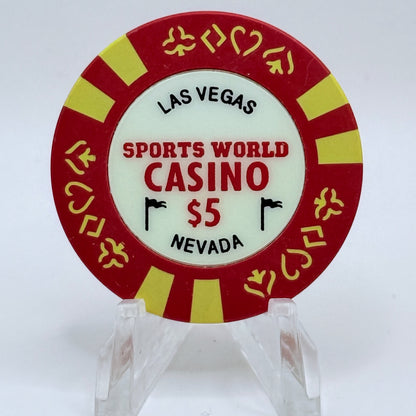 Sports World Casino Las Vegas Nevada 1998 $5 Casino Chip V3443