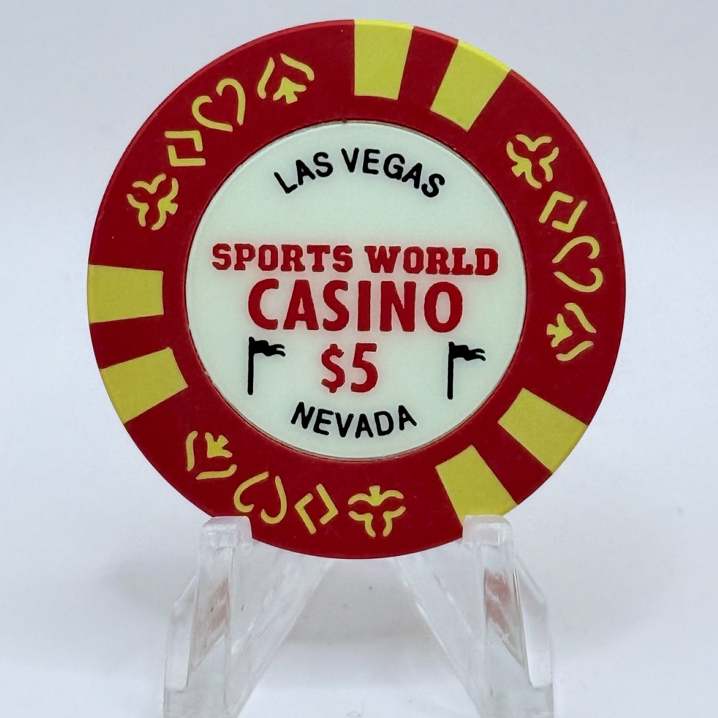 Sports World Casino Las Vegas Nevada 1998 $5 Casino Chip V3443