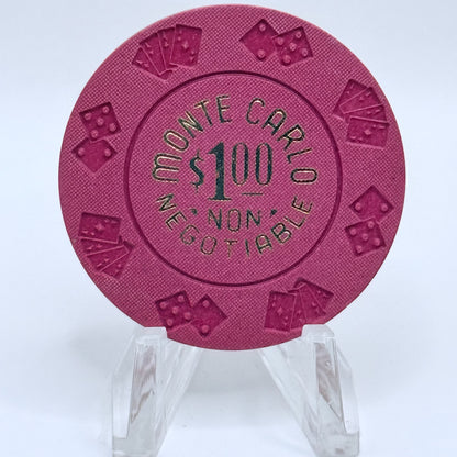 Monte Carlo Reno Nevada 1970s $1 NCV Casino Chip N0960