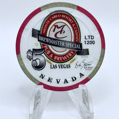 Monte Carlo Resort & Casino Las Vegas Nevada 1998 'Brewmaster Special' LE $5 Casino Chip V1157