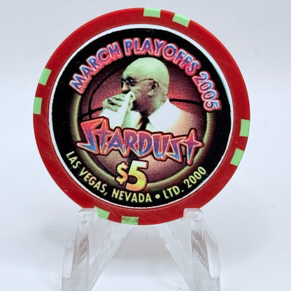 Stardust Las Vegas Nevada 2005 'March Playoffs' LE $5 Casino Chip E4410