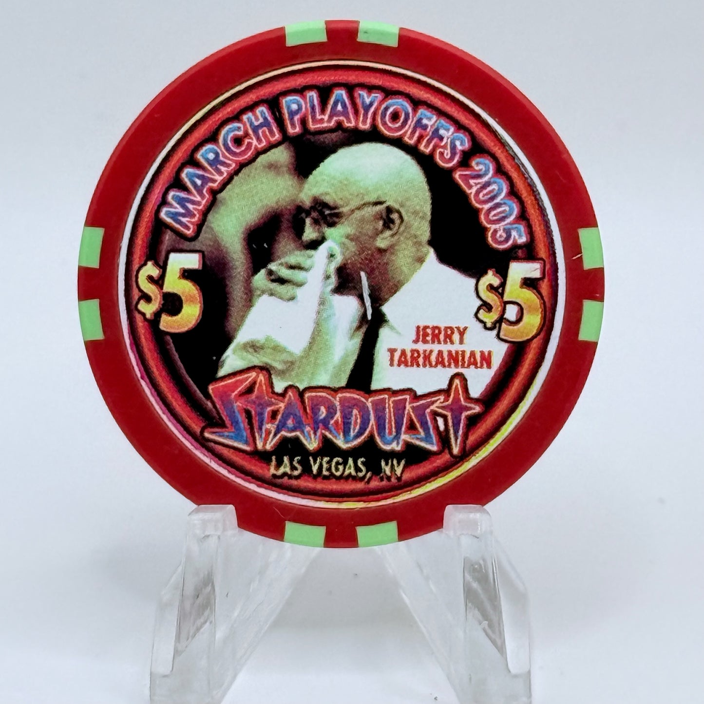 Stardust Las Vegas Nevada 2005 'March Playoffs' LE $5 Casino Chip E4410