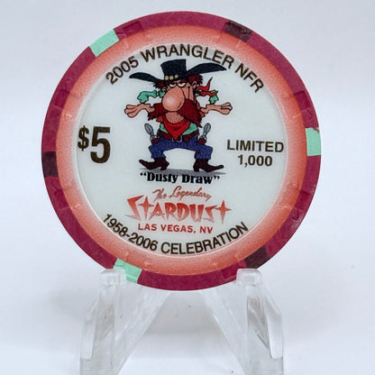 Stardust Las Vegas Nevada 2005 'Wrangler National Finals Rodeo' LE $5 Casino Chip E8381