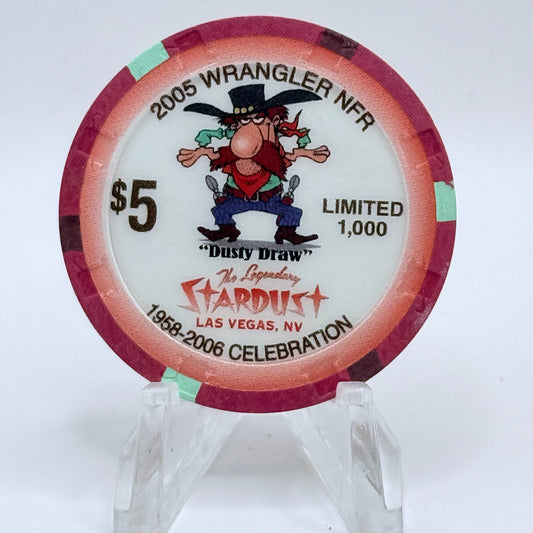 Stardust Las Vegas Nevada 2005 'Wrangler National Finals Rodeo' LE $5 Casino Chip E8381