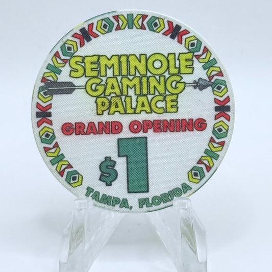 Seminole Gaming Palace Tampa Florida 1992 'Grand Opening' Series 2 LE $1 Casino Chip