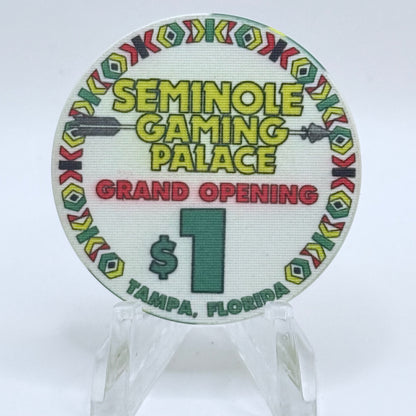 Seminole Gaming Palace Tampa Florida 1992 'Grand Opening' Series 2 LE $1 Casino Chip