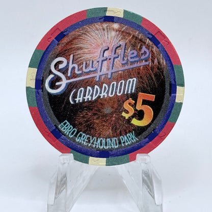 Ebro Greyhound Park (Shuffles Card Room) Ebro Florida 1997 'Grand Opening' LE $5 Casino Chip