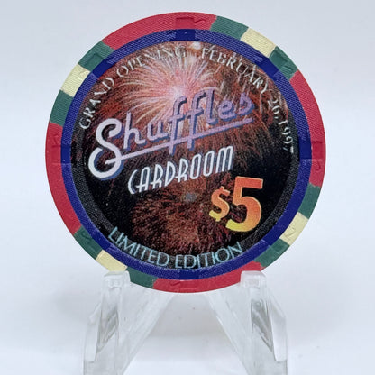 Ebro Greyhound Park (Shuffles Card Room) Ebro Florida 1997 'Grand Opening' LE $5 Casino Chip