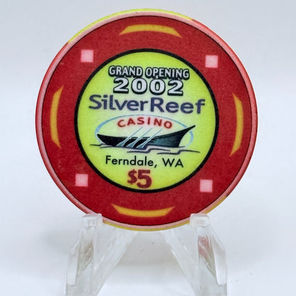 Silver Reef Casino Ferndale Washington 2002 'Grand Opening' LE $5 Casino Chip