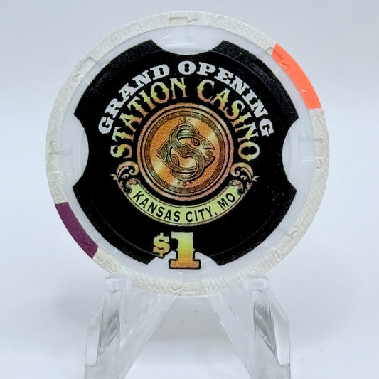Station Casino Kansas City Missouri 1997 'Grand Opening' Series 3 LE $1 Casino Chip
