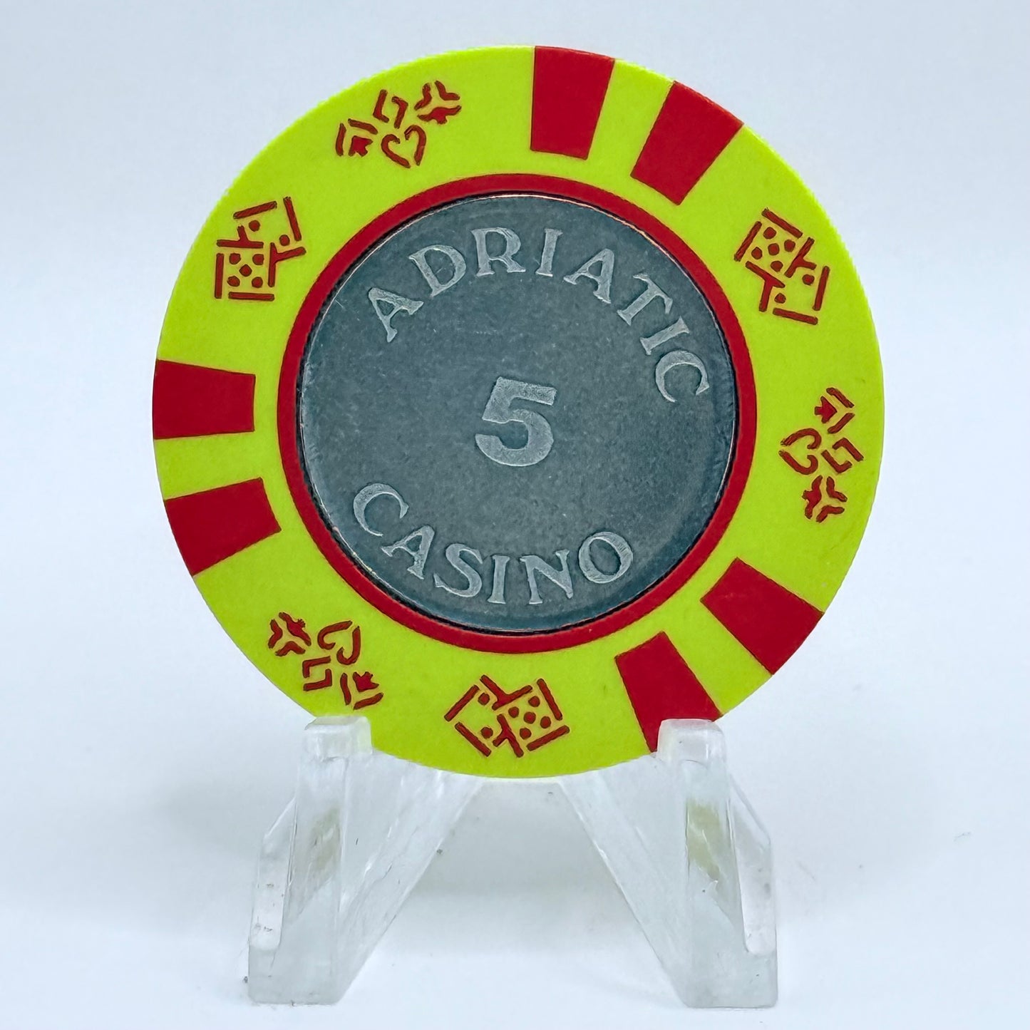 Adriatic Casino Split Croatia $5 Table Chips - Older Currency