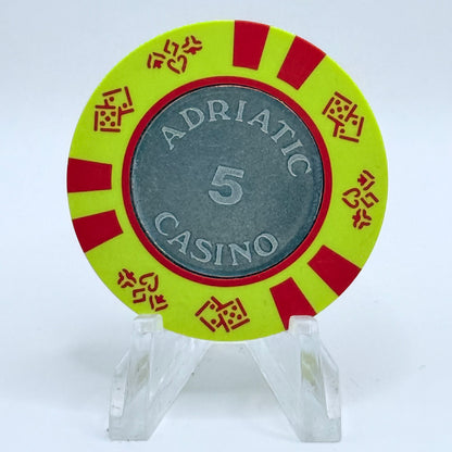 Adriatic Casino Split Croatia $5 Table Chips - Older Currency